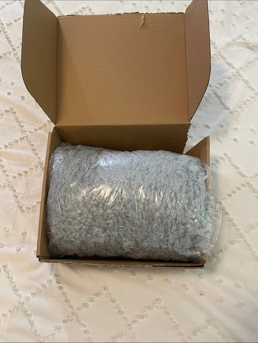 Plush Light Blue Sherpa fleece Accent Pillow Covers - Pack of 2